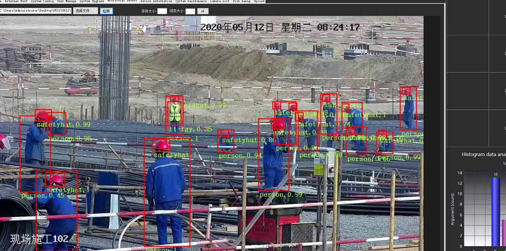 安全帽工作服人脸识别烟火跌倒智能分析算法图3