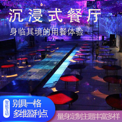 富泰尔全息投影酒店宴会厅舞台背景3D全景全息沉浸式投影餐厅订金