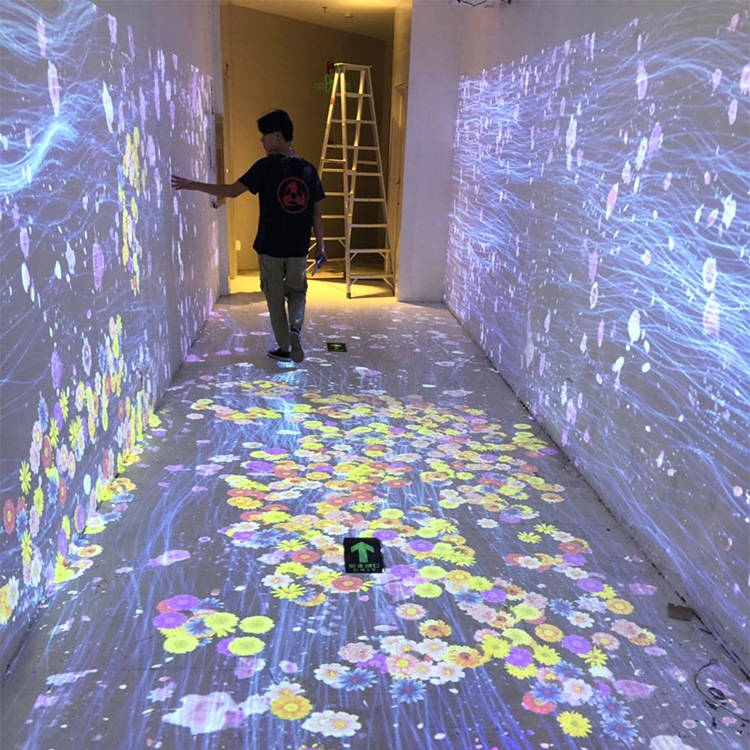 定制网红打卡体验馆3D地面墙面沉浸式AR互动全息投影设备餐厅酒店图1