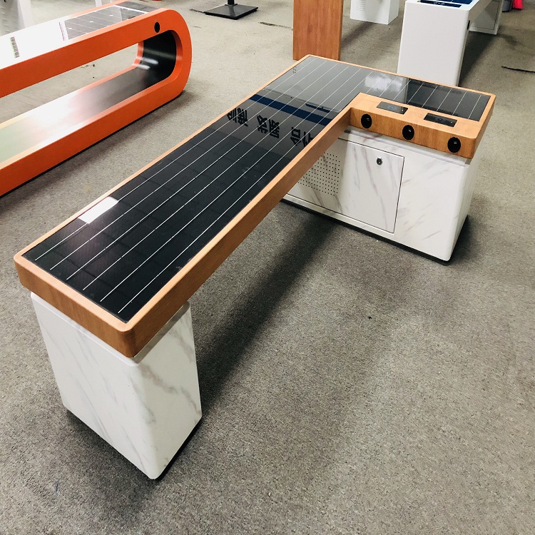 广东广州万釜山景区智慧公园充电椅 城市多功能椅 智慧休闲椅 广场智能太阳能椅 智慧景区多功能椅 太阳能智慧座椅生产定制图1