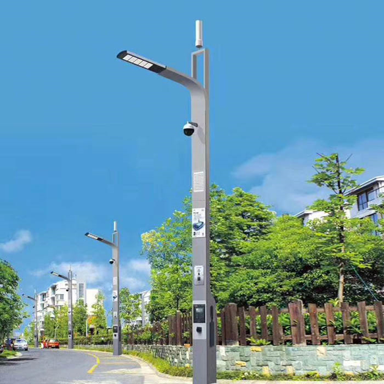 智慧路灯 供应一体化智慧路灯 多功能城市道路照明路灯 5G智慧路灯配置显示屏充电桩监控 综合道路灯图1