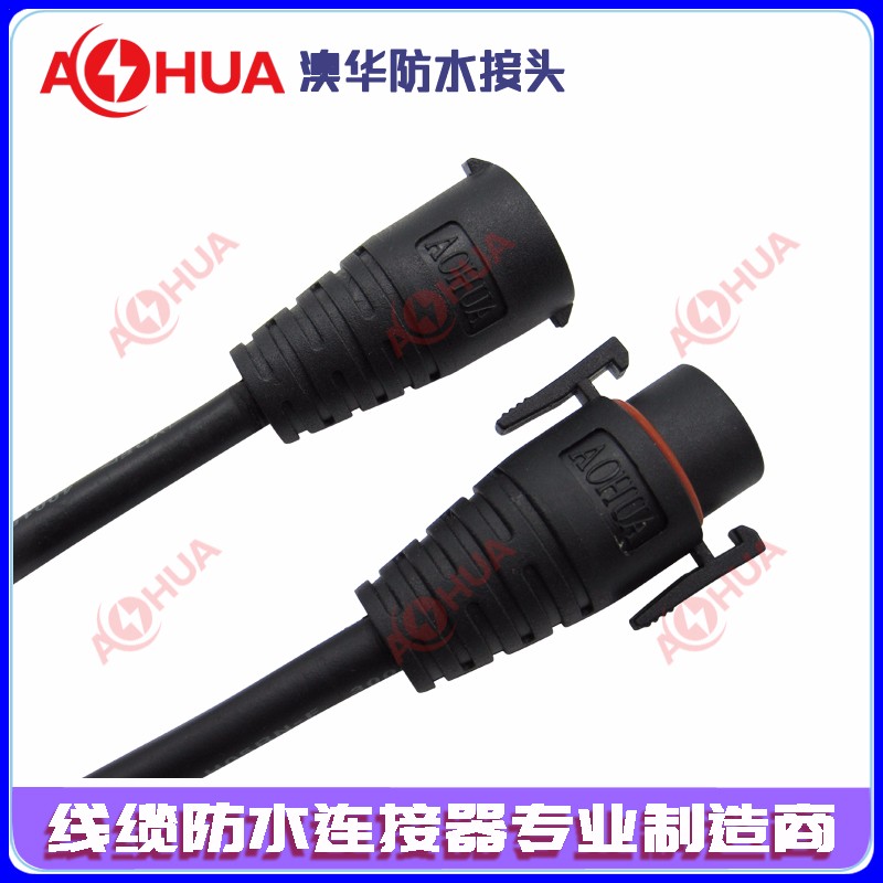 M20快插防水连接器 线对线圆形防水航空插头 LED路灯防水接头 人工智能设备防水连接器线图1
