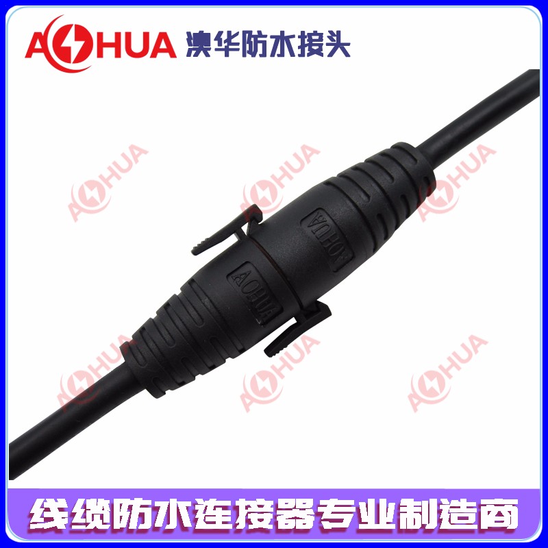 M20快插防水连接器 线对线圆形防水航空插头 LED路灯防水接头 人工智能设备防水连接器线图2