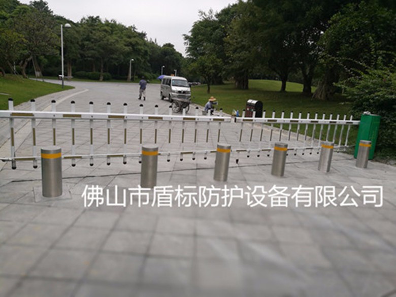停车场智能遥控升降柱价格，小区门口自动升降挡车路桩，防撞升降地柱，交通警示路障图3