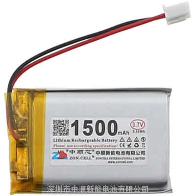 中顺芯703448 703450智能家居故事机洗鼻器3.7V聚合物锂电池1500mAh图2