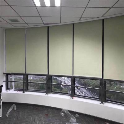 电动阳光面料卷帘成品 智能家居摇控wifi控制窗帘成品***图3