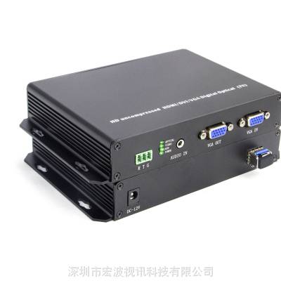 智能家居VGA视频光纤延长器 带键盘鼠标VGA信号延长器图1