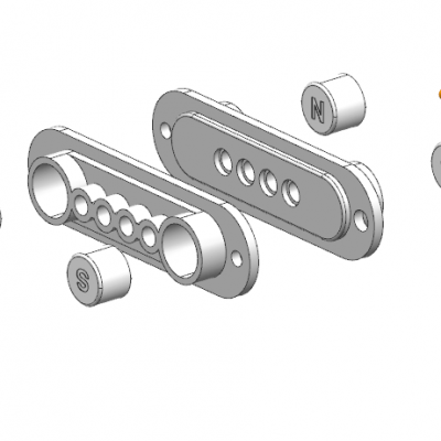 4pin TWS智能蓝牙耳机单头 弹簧针 安防设备SMD 定制磁铁连接器图2