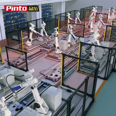 品拓-机器人安全围栏区域保护光幕 智能机器人安防安全光幕图2