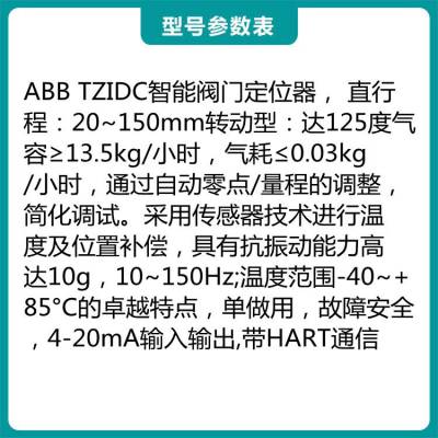 ABB单作用智能阀门定位器型号V18345-1020121001带HART通信图2