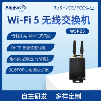 自连WSP25 无线交换机 POE供电 智能信道优选 DHCP 无缝漫游 小尺寸 低功耗