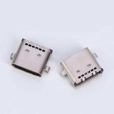 TYPE-C母座24P双排沉板0.8连接器 智能安防移动电源转接口图1