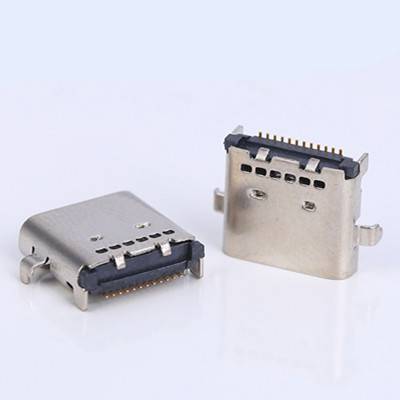 TYPE-C母座24P双排沉板0.8连接器 智能安防移动电源转接口图3