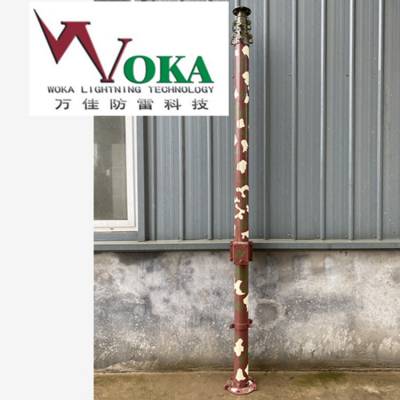 13米18米迷彩色便携野战避雷针，10米15米野营帐篷迷彩色可移动升降避雷针图1