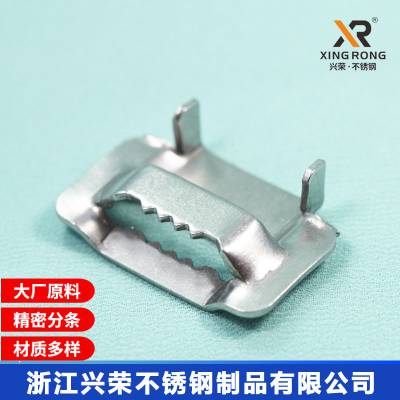 供应浙江兴荣XR-Y智能交通用不锈钢牙扎扣 鲨齿型钢扎扣图1