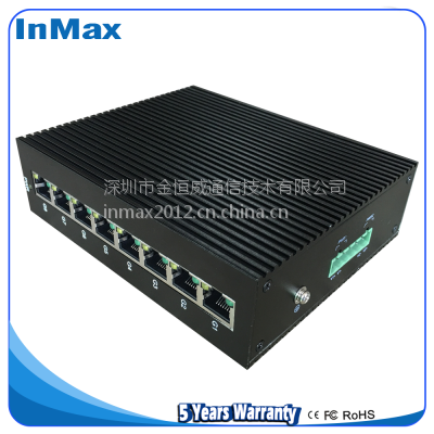 全千兆8电口导轨式工业交换机 宽温 智能交通交换机 i508A图1