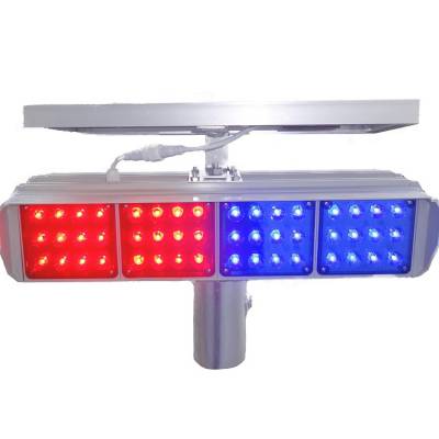 太阳能爆闪灯 交通安全信号灯 红蓝闪光灯警示灯图3