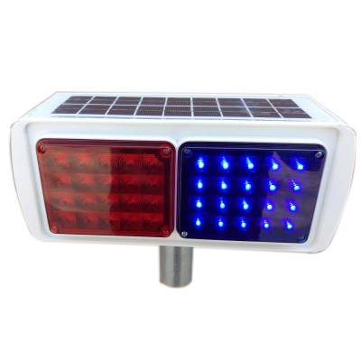 太阳能爆闪灯 交通安全信号灯 红蓝闪光灯警示灯图2