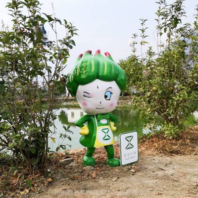 城市环卫雕塑 垃圾分类吉祥物摆件 市政工程类玻璃钢树脂摆件图3