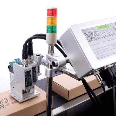 上位机信号通讯喷码机_励硕LS-K127数据信号通信打码机图1