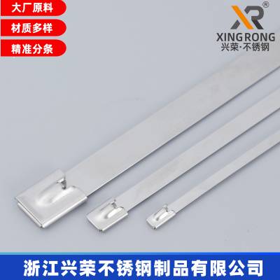 供应兴荣呼和通信用304不锈钢扎带滚珠锁紧式8*1600*0.25图2