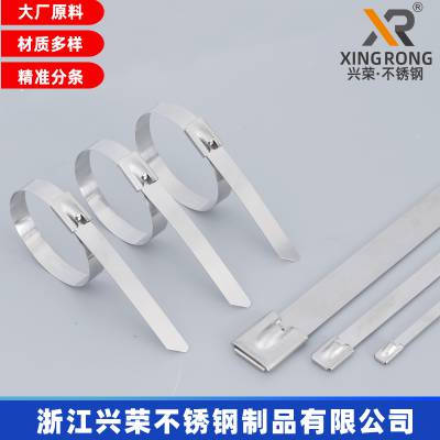 供应兴荣呼和通信用304不锈钢扎带滚珠锁紧式8*1600*0.25图3