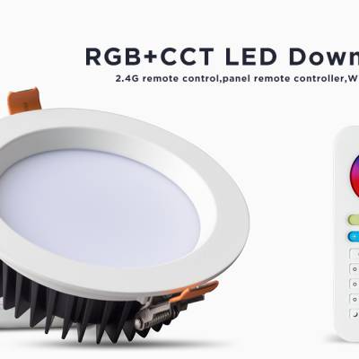 GLEDOPTO 智能RGB+CCT筒灯LED嵌入式家居2.4G遥控无线筒灯6W/9W