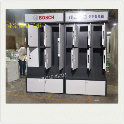 迁安安尔法品牌代理智能锁展示柜智能家居锁展台智能锁指纹锁具中岛柜图2