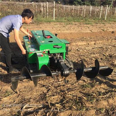 宏泰 ***高配置履带式开沟机 农业智能遥控履带施肥机 多功能果园施肥除草开沟机价格图1