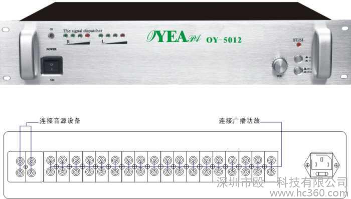 供应OYEAPAOY-5012公共广播信号分配器 智能广播 安防广播草坪音箱图1