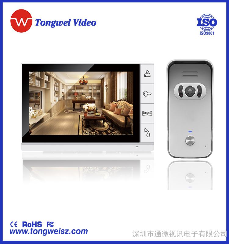 9寸别墅类可视门铃  可视对讲 安防设备 彩色数字高清显示  智能楼宇  **  监视/**  外观新颖 图像清晰图2