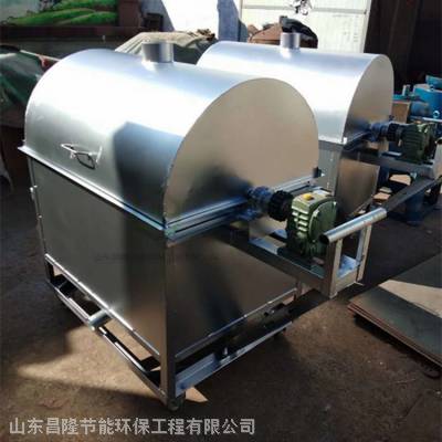 智能控温滚筒炒货机操作视频 花生板栗翻炒机 环保***炒货机图2