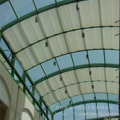 衡水幼儿园遮阳隔热遮阳帘 户外电动天棚帘 幼儿园操场智能环保天棚帘图2