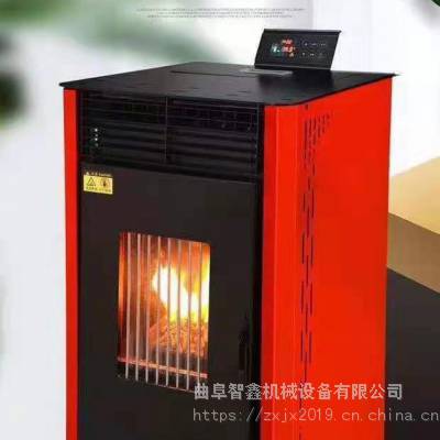 智能控温采暖炉*** 生物质颗粒真火热风壁炉 颗粒取暖机图2