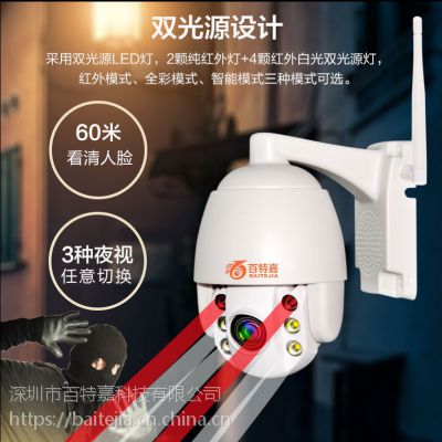 百特嘉网络高速球生产厂家 黑光日夜全彩网络摄像机图2