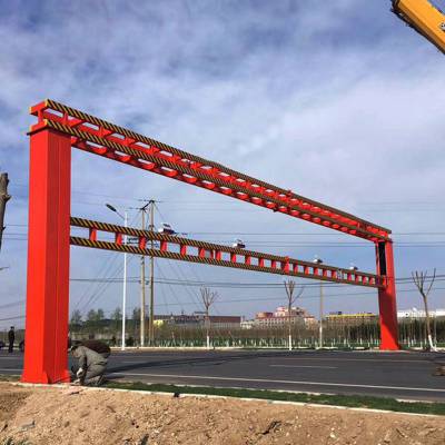 电动液压升降限高杆太阳能遥控升降高速道路龙门架遥控智能交通防护防撞架图2