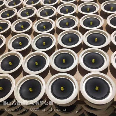 YL-505高保真同轴吸顶喇叭定压定阻可选，适用于店铺家居会议展厅办公等场所。图2