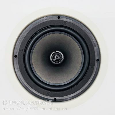 YL-505高保真同轴吸顶喇叭定压定阻可选，适用于店铺家居会议展厅办公等场所。