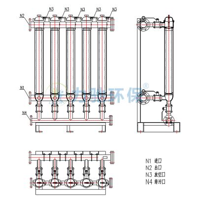 列管式反冲洗过滤器 全自动滤水器智能控制 EFS-B 力驰环保***图3