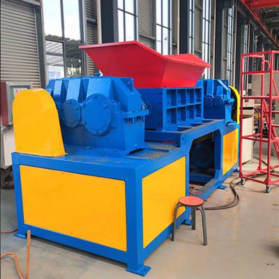 工业垃圾双轴撕碎机 大型旧包装纸粉碎机 铁皮桶破碎机图1