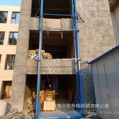 廊坊SJD液压导轨式升降机价格 工业固定式升降货梯 液压货梯 智能升降