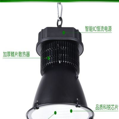 芯鹏达LED智能工矿灯工业照明仓库车间调光光感感应区域控制厂房灯 200w 挂钩款图2
