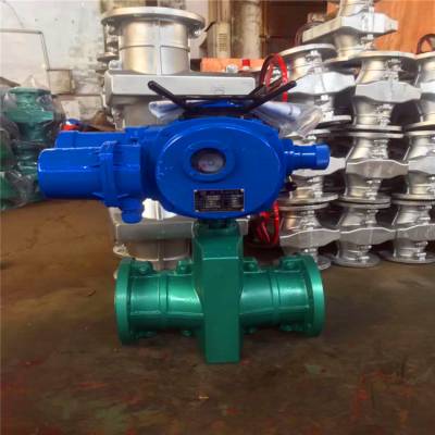 ***毕节市机电市场GJ941X-10L DN150智能多功能法兰管夹阀 矿用工业管夹阀图3