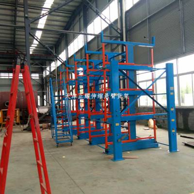 浙江钢材智能存储方式 伸缩悬臂货架尺寸表 天津货架厂家 工业城市图1