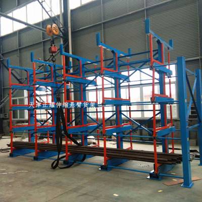 浙江钢材智能存储方式 伸缩悬臂货架尺寸表 天津货架厂家 工业城市图2