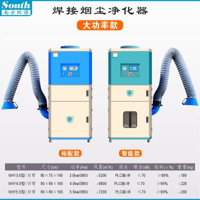 广东工业焊雾粉尘吸尘器智能款3.0KW双臂 打磨抛光激光打标烟尘过滤机图3