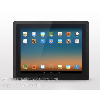 17寸铝合金纯平工业一体机 工业平板电脑 3MM超薄电容屏 安卓系统 嵌入式 中冠智能图1