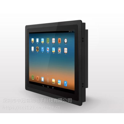 17寸铝合金纯平工业一体机 工业平板电脑 3MM超薄电容屏 安卓系统 嵌入式 中冠智能图2