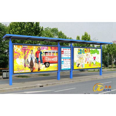 定制乡镇简易三联公交候车亭生产厂家简约候车亭图2