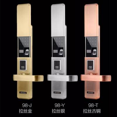 佳悦鑫加厚不锈钢指纹锁J9800智能防盗门锁滑盖款图3